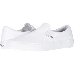 New NIB Mens VANS Classic Slip-On Sneakers True White Canvas Sz 10